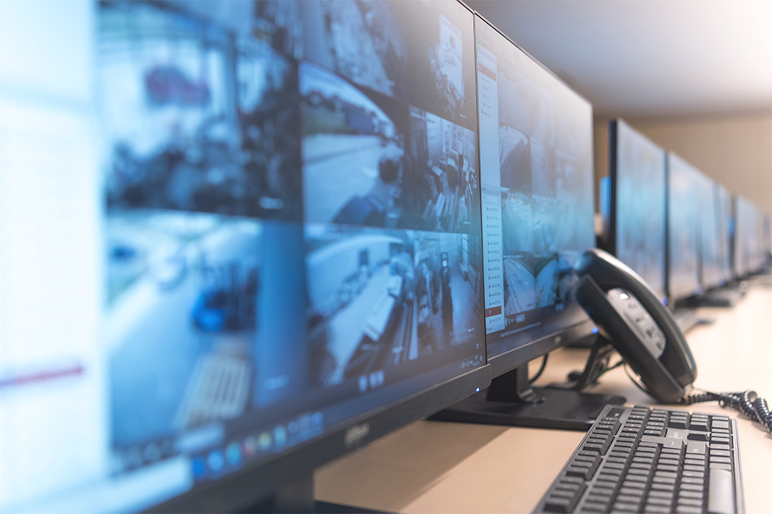 surveillance security camera control center video monitors